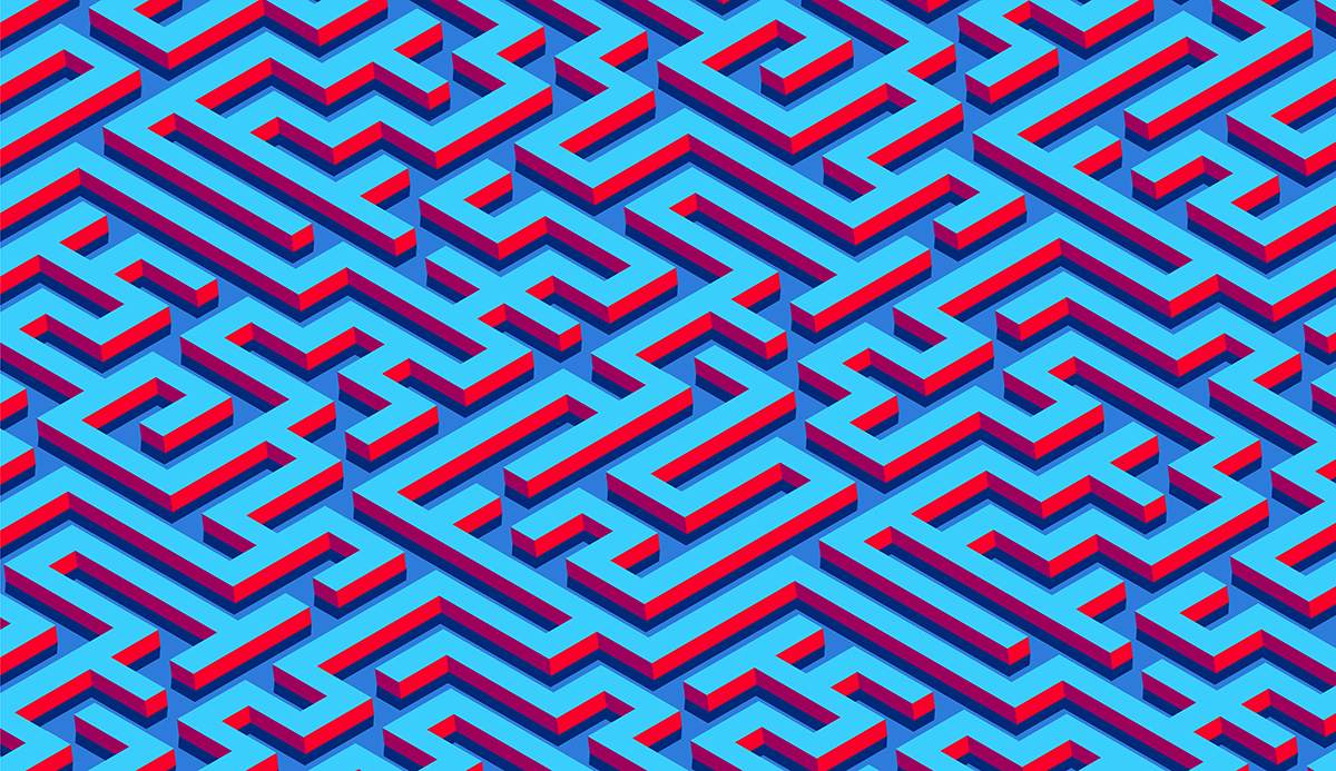 Digital maze graphic