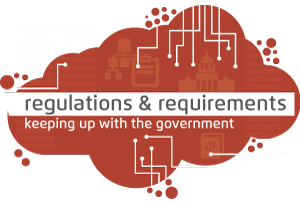 Stylized graphic of Regulations & Requirements