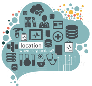 Stylized graphic of "Location - where is your data?"