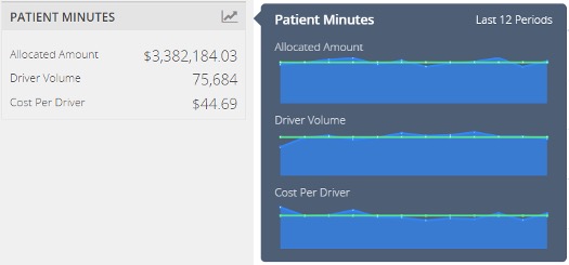 Sample visualization of patient minutes