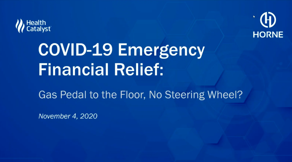 Covid-19 Financial Relief webinar cover image