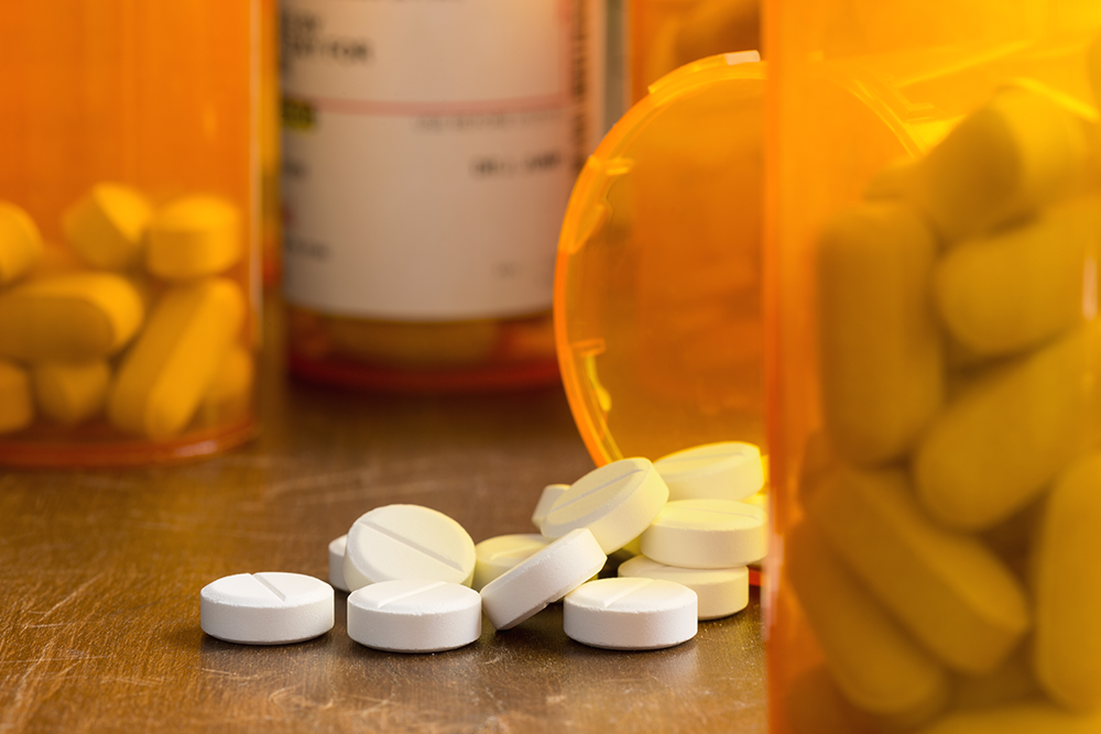 prescription bottles of opioids